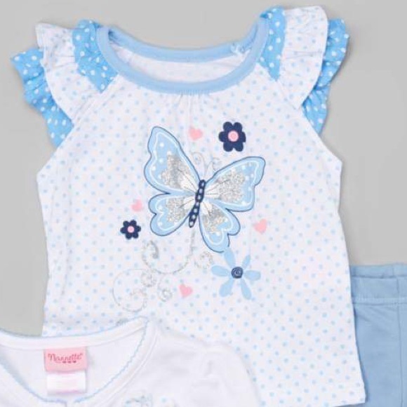 Nannette White & Blue Polka Dot Cardigan Set - Picture 3 of 3